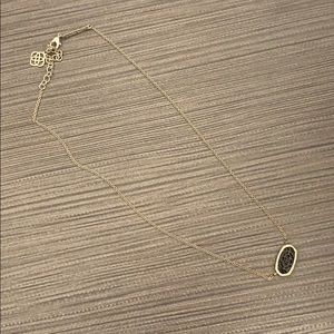 Kendra Scott Black Elisa Satellite Necklace